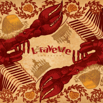 Cajun Seafood Recipe Card Illustrations